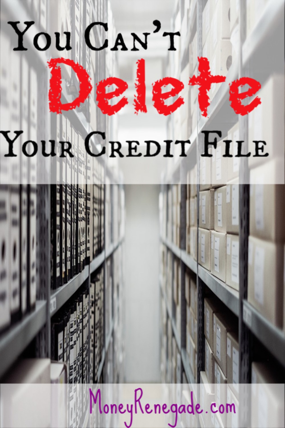 you can't delete credit file