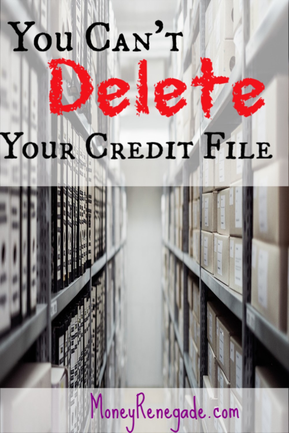 you can't delete credit file 